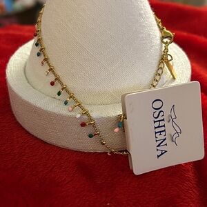 Oshena designer beachwear dainty Multicolor Beaded Bracelet anklet NEW arrival!